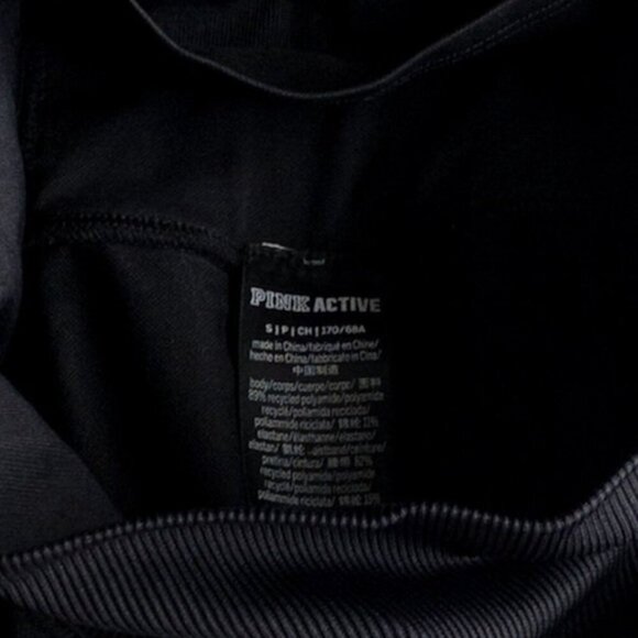 Pink Active Victoria's Secret Black Tights Active Leggings Spandex Womens Small - Picture 9 of 9